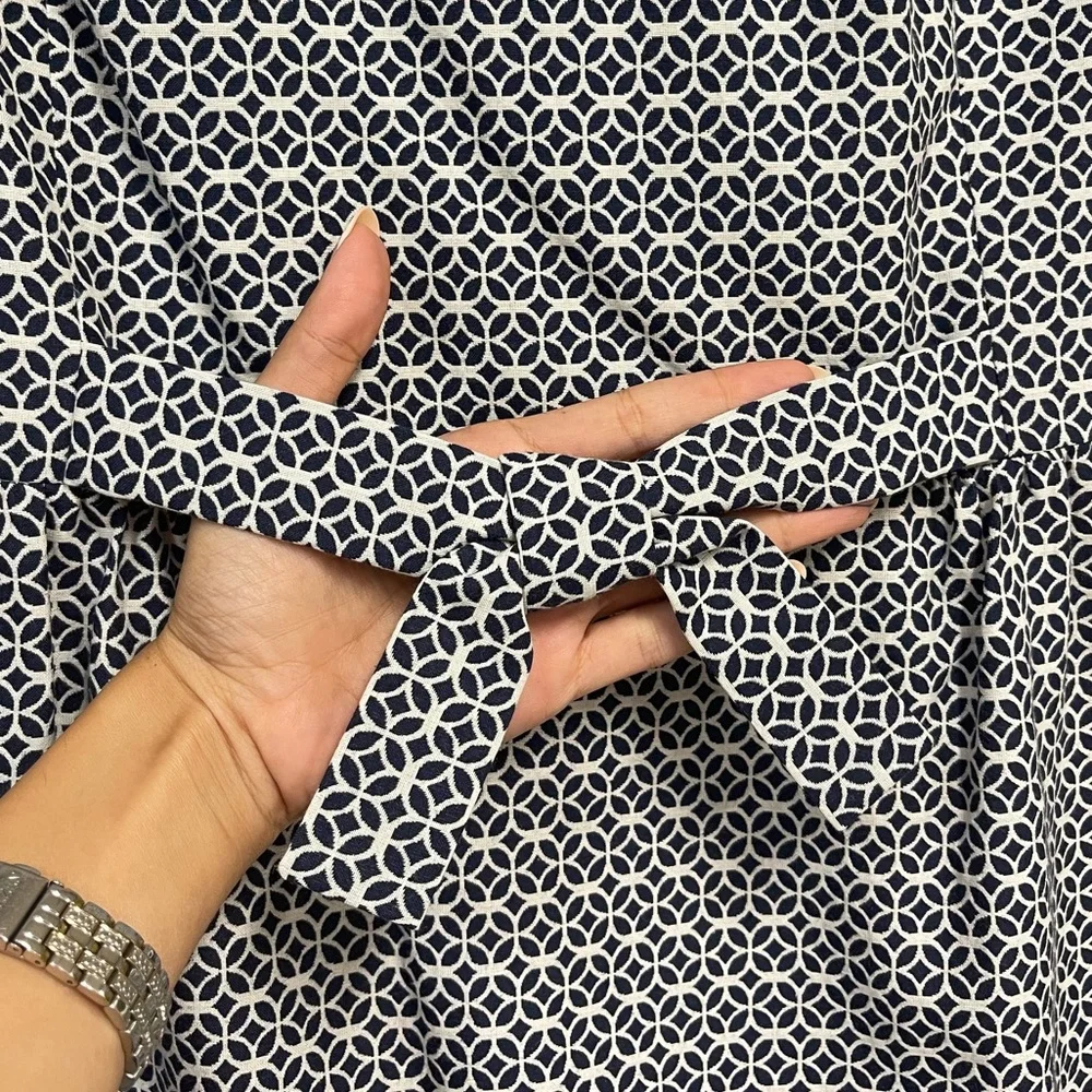 NWT Talbots Bow-Front Patterned Dress - Picture 6 of 15